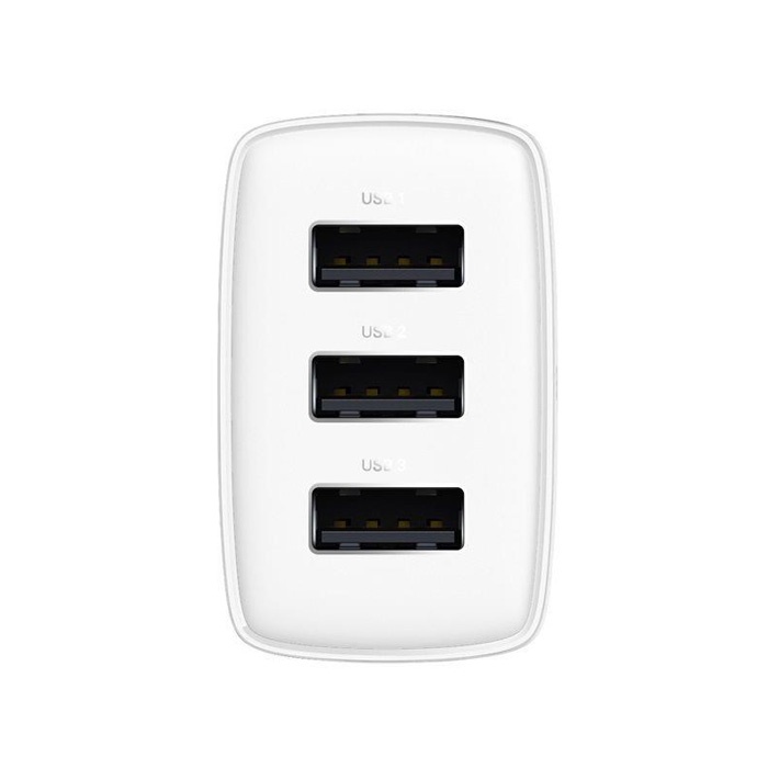 Baseus Kompakt 3 USB Portlu 17W Hızlı Şarj Başlığı Adaptörü