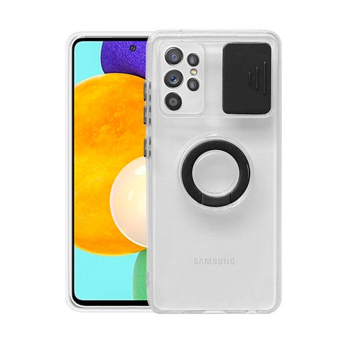 SM Galaxy S21 Ultra S30 Ultra Kılıf Sürgülü Kamera Lens Korumalı Yüzük Standlı Silikon Kılıf