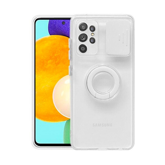 SM Galaxy S21 Ultra S30 Ultra Kılıf Sürgülü Kamera Lens Korumalı Yüzük Standlı Silikon Kılıf