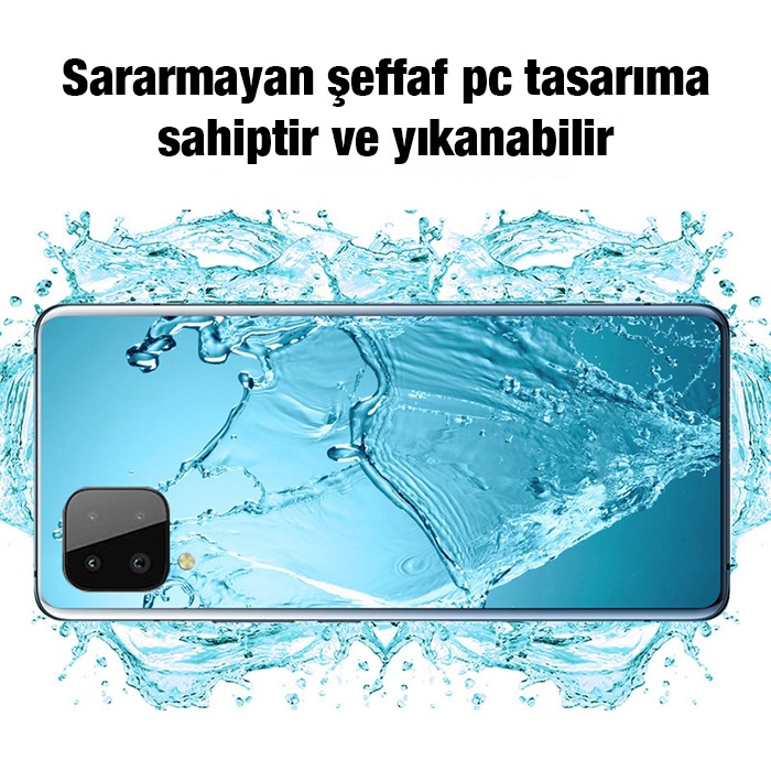 SM Galaxy A22 4G Kılıf Kamera Korumalı Ultra İnce Şeffaf Silikon Kılıf