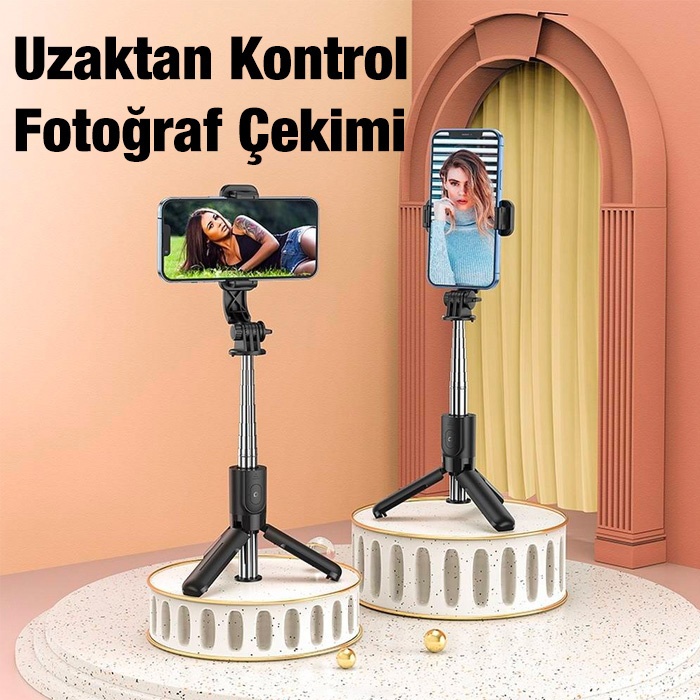 HOCO K17 Bluetooth Uzaktan Kontrol Selfie Çubuğu Tripod Mini Canlı Yayın Standı