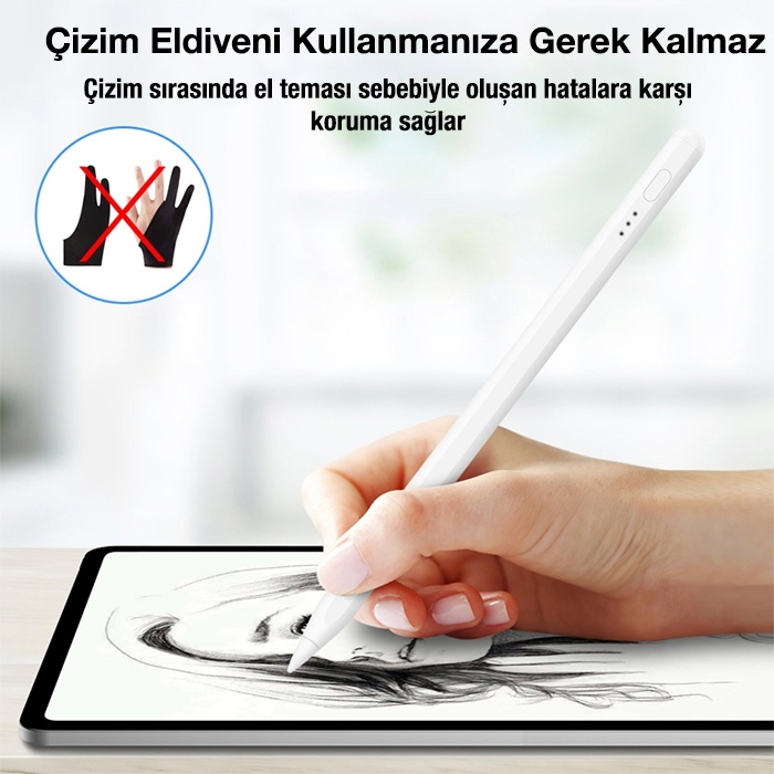 Apple Pencil 2 Kapasitif Stylus iPad Tablet Dokunmatik Kalem (Aktif Versiyon)