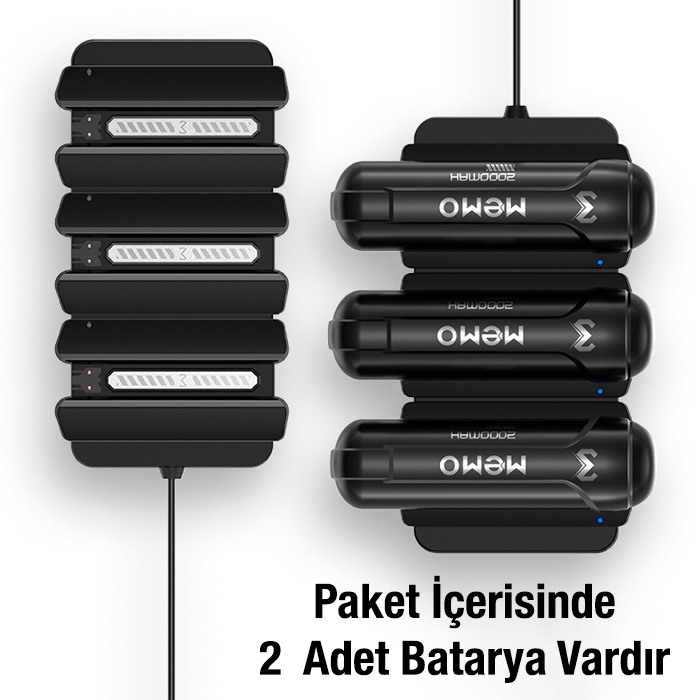 MEMO DL10 Telefon Soğutucu Fan Batarya Şarj Paneli + 2 Yedek Powerbank