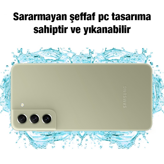 SM Galaxy S21 FE Kılıf Kamera Korumalı Şeffaf Silikon Kılıf