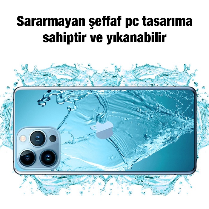 iPhone 13 Pro Max Kılıf Kamera Korumalı Ultra İnce Şeffaf Silikon Kılıf