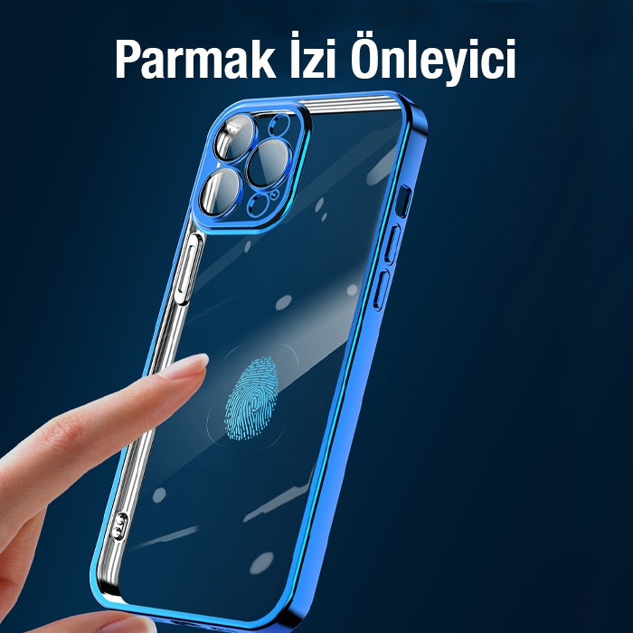 iPhone 13 Pro Fashion Series Renkli Kenar Lazer Çerçeveli Kılıf