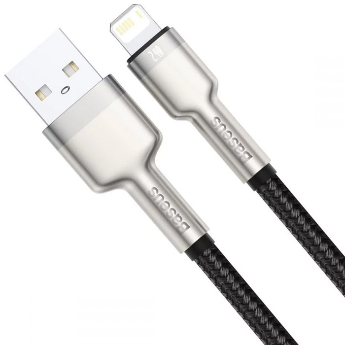 Baseus Cafule Series Metal USB to iPhone Lightning Şarj ve Data Kablosu 2.4a 1m