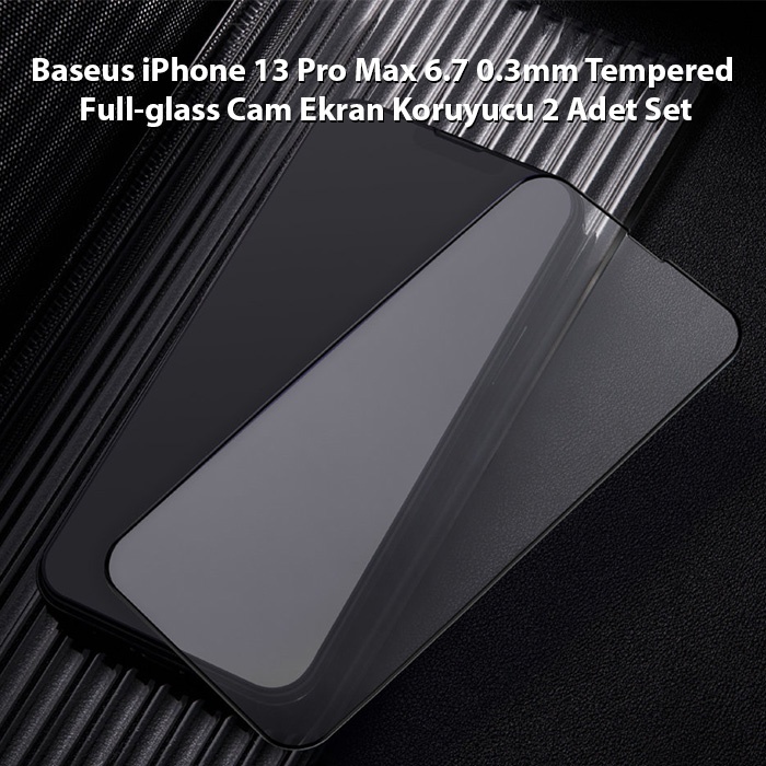 Baseus iPhone 13 Pro Max 6.7 0.3mm Tempered Cam Ekran Koruyucu 2 Ad