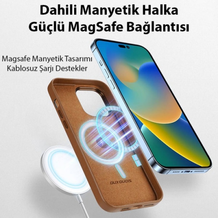 Dux Ducis Grit Seri iPhone 14 Pro Max Premium MagSafe Kılıf