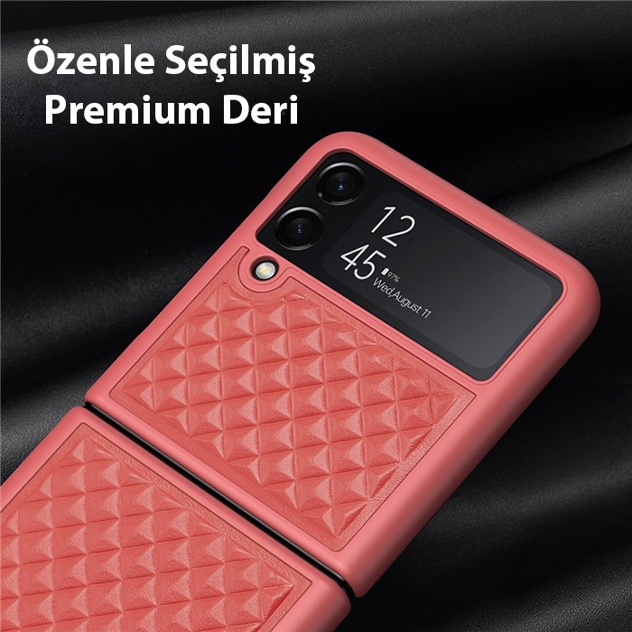 Dux Ducis Venice Seri SM Galaxy Z Flip3 5G Premium Deri Kılıf