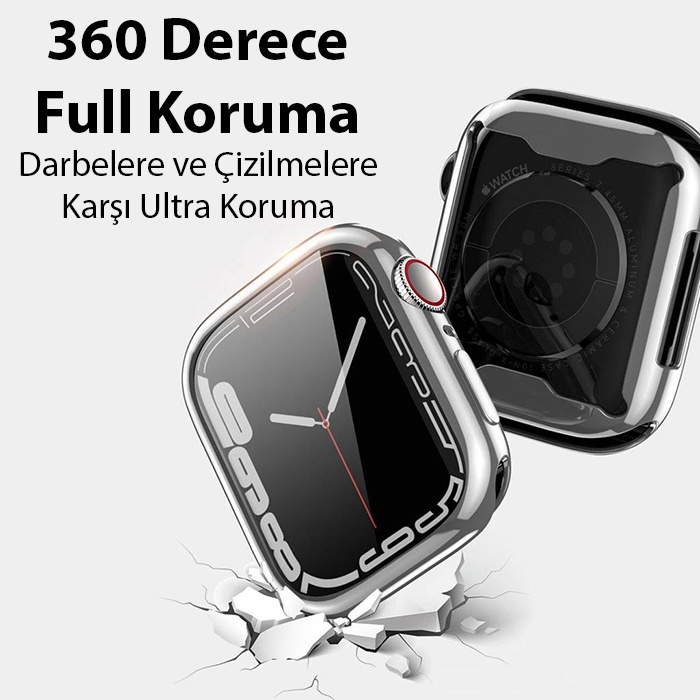 Dux Ducis Samo Series Apple Watch 41mm için Soft TPU Full Koruma Ultra İnce Silikon Kılıf