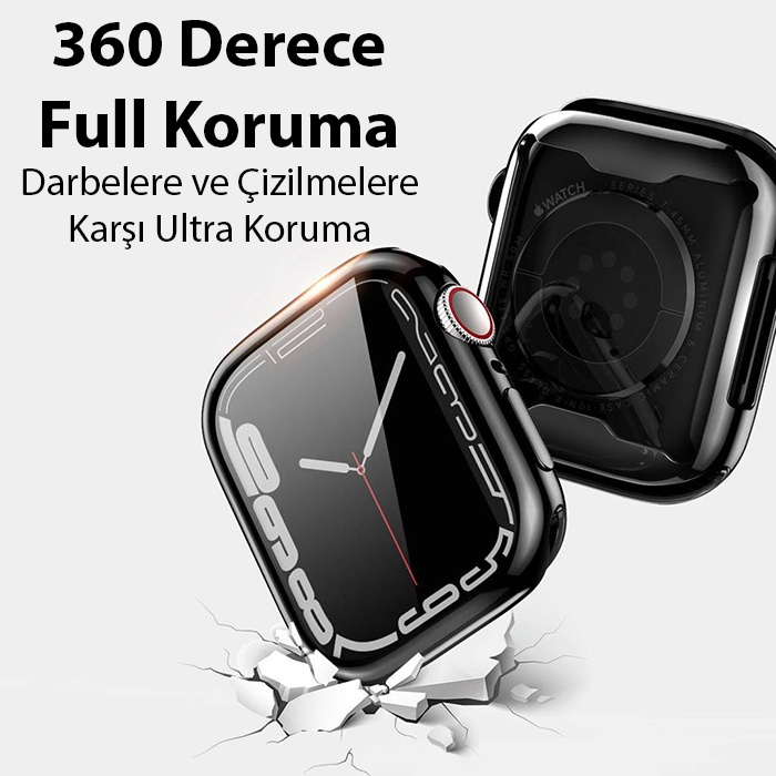 Dux Ducis Samo Series Apple Watch 45mm için Soft TPU Full Koruma Ultra İnce Silikon Kılıf