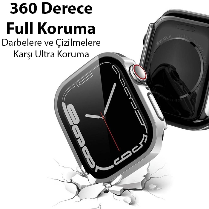 Dux Ducis Hamo Series Apple Watch 45mm için Hard PC Full Koruma Sert Armor Zırh Kılıf