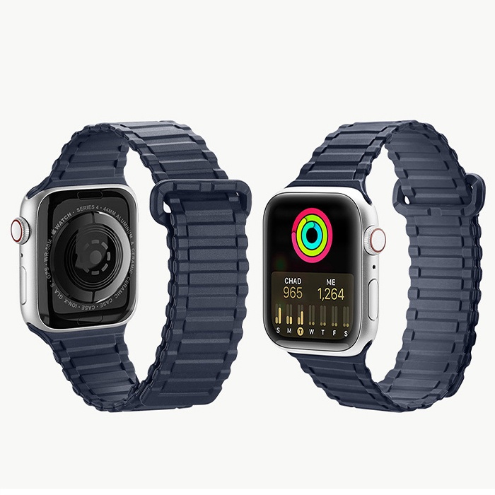 Dux Ducis Apple Watch 38-40-41MM için Manyetik Armor Silikon Kordon Kayış