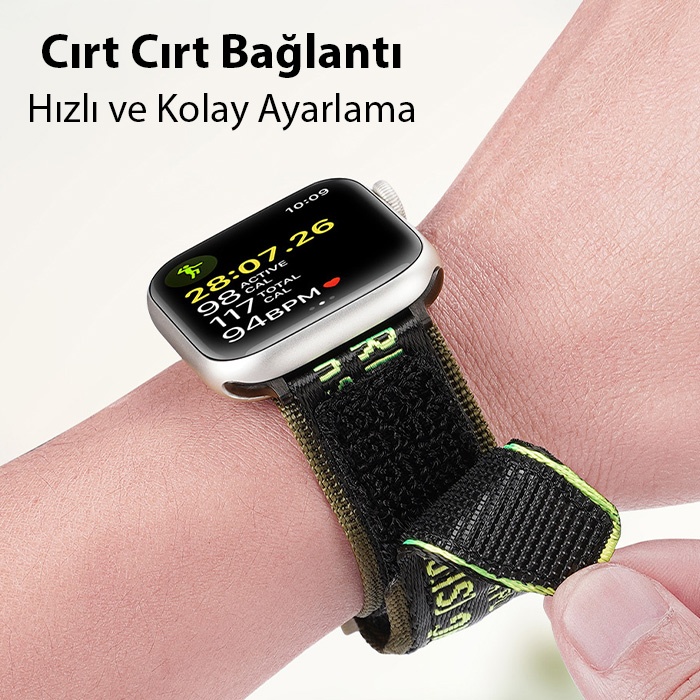 Dux Ducis Apple Watch 42-44-45MM için Kayış Kordon Lylon Loop