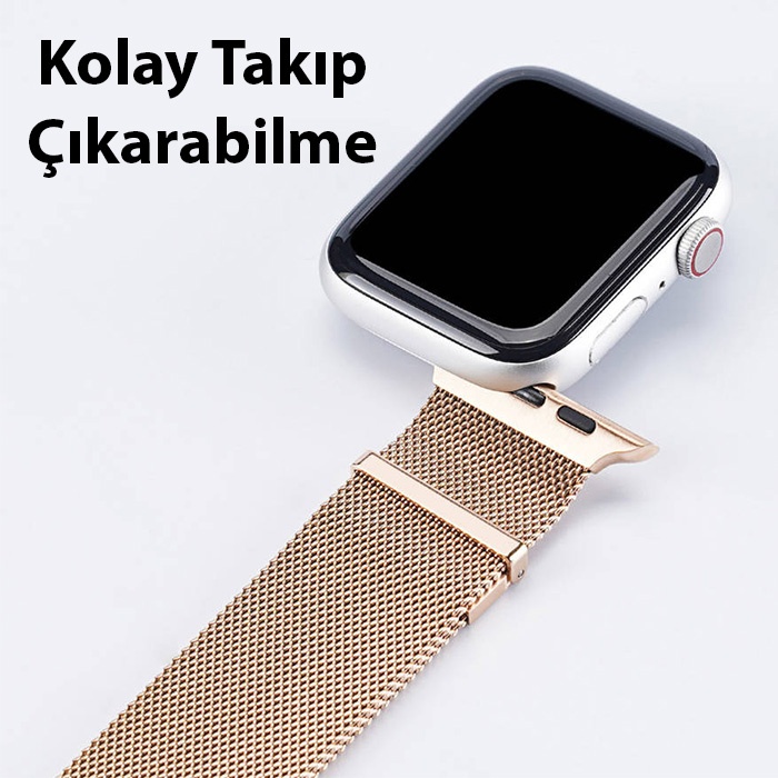 Dux Ducis Apple Watch 38-40-41MM için Milanese Premium Milano Loop Kayış Kordon