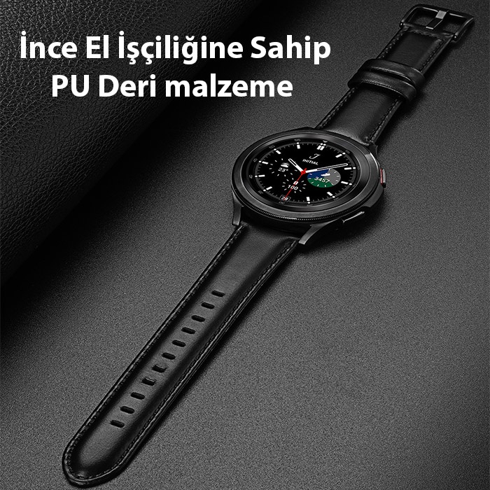 Dux Ducis SM Galaxy Watch 20MM-Huawei GT2-GT3 42MM-Magic 2 42MM için Business Deri Kayış Kordon