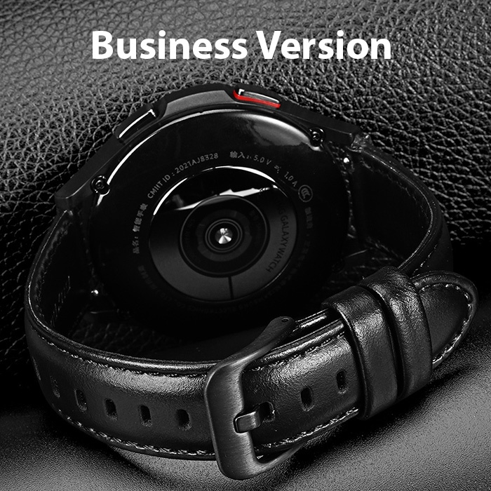 Dux Ducis SM Galaxy Watch 22MM-Huawei GT3-GT3 Pro 46MM-Magic 2 46MM için Business Deri Kayış Kordon