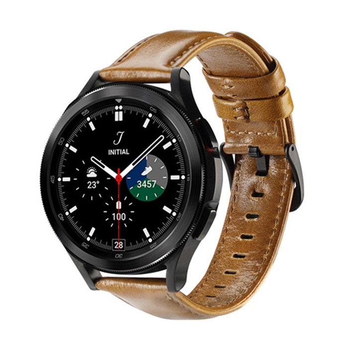 Dux Ducis SM Galaxy Watch 22MM-Huawei GT3-GT3 Pro 46MM-Magic 2 46MM için Business Deri Kayış Kordon