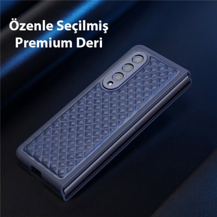 Dux Ducis Venice Series Samsung Galaxy Z Fold4 5G için Premium Deri Kılıf