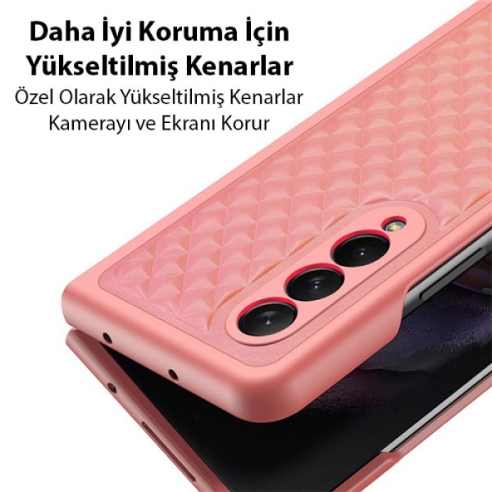 Dux Ducis Venice Series Samsung Galaxy Z Fold4 5G için Premium Deri Kılıf