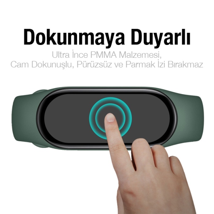 Xiaomi Mi Band 7 3D Full Kaplama Ekran Koruyucu PET+PMMA