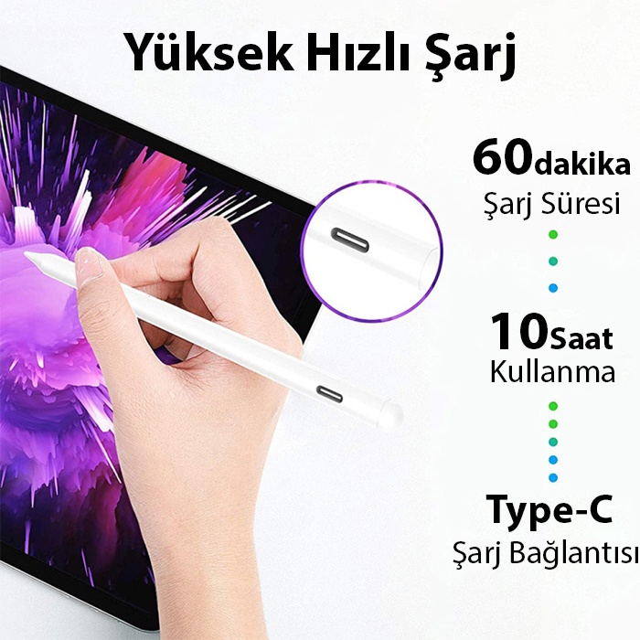 Universal Active Touch Kapasitif Stylus Tablet-Telefon Dokunmatik Kalem