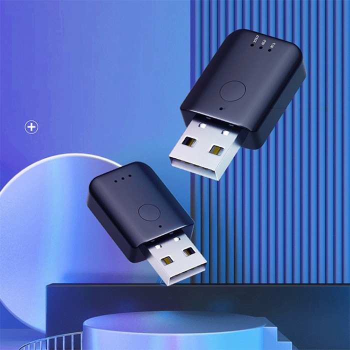 Universal T50 Bluetooth 5.1 USB Wireless Kablosuz Adaptör+Fm Transmitter