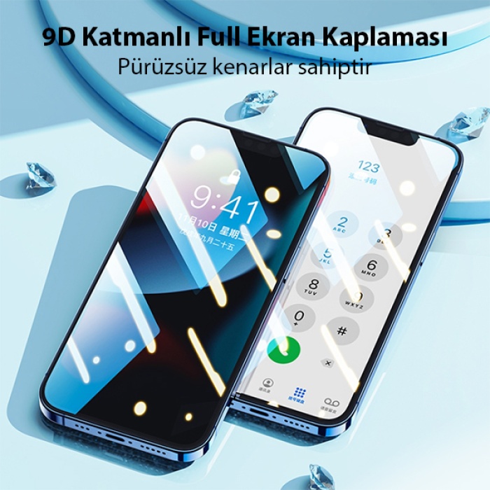 iPhone 14 Plus 6.7 Full Glue-Tempered Cam Ekran Koruyucu