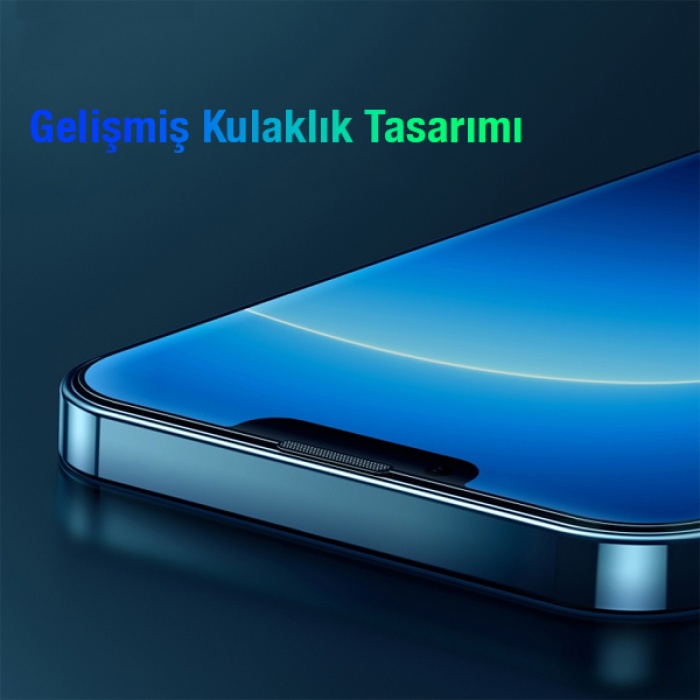 Baseus iPhone 14-13-13 Pro 0.3mm Full Koruma Tempered Cam Ekran Koruyucu 2 Adet Set