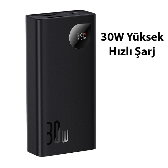 Baseus Adaman2 Digital Display 10000mAh 30W Powerbank Taşınabilir Şarj Cihazı VOOC Edition