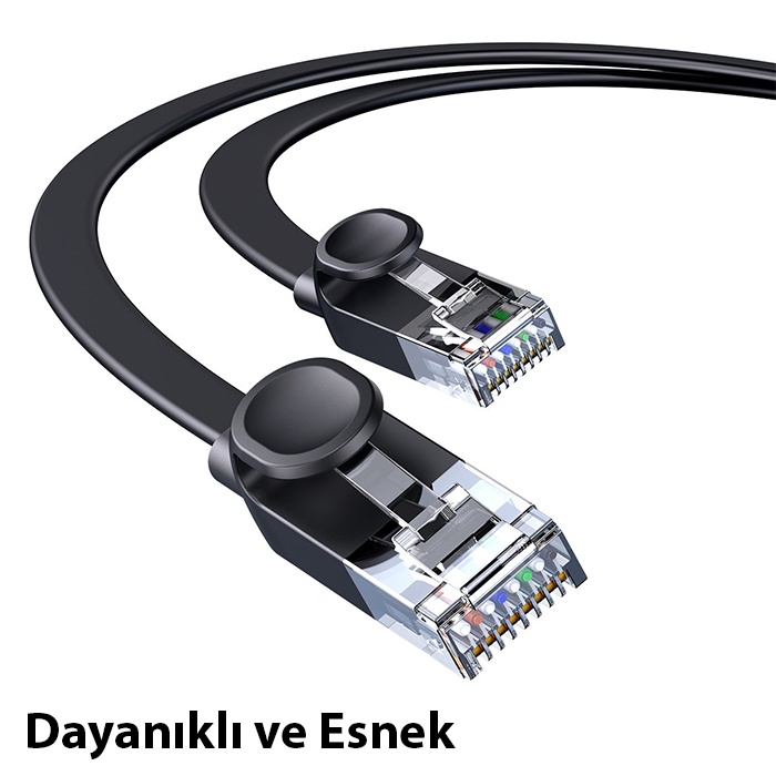 Baseus High Speed Six Types Of RJ45 Gigabit Network Ethernet kablosu (flat cable)1.5m