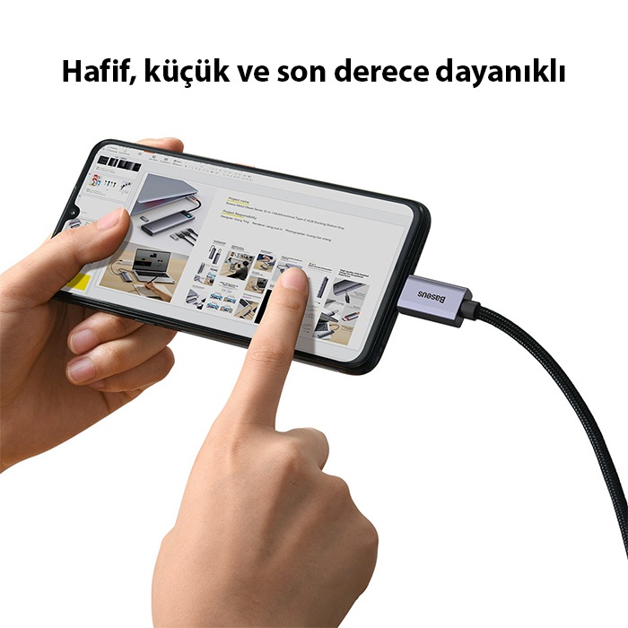 Baseus High Definition USB Type C - HDMI 2.0 4K 60Hz Görüntü Kablosu 2M