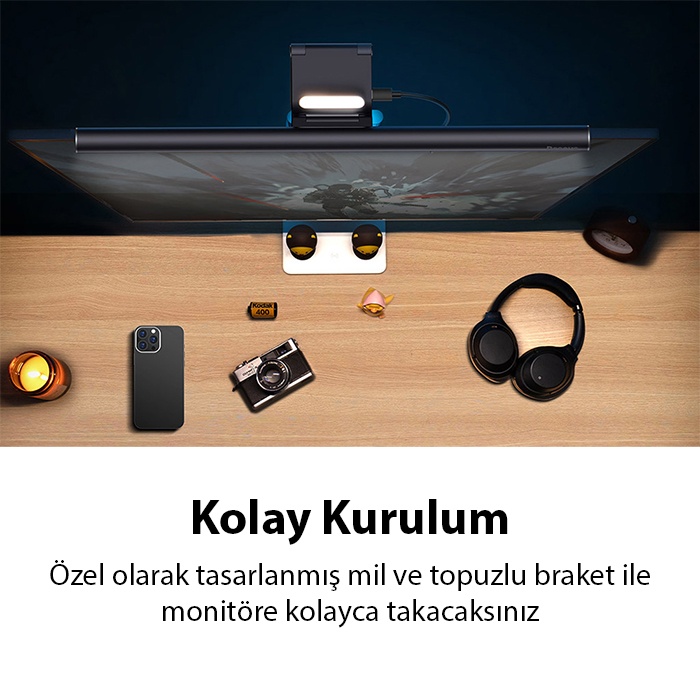 Baseus i-wok2 Series USB Asimetrik Çalışma Masası Göz Koruma Led Lamba ve Monitör Aydınlatma Işığı