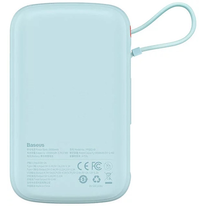 Baseus Qpow Pro Dijital Göstergeli 20000mAh 20W Hızlı Şarj Powerbank iPhone Lightning Kablolu