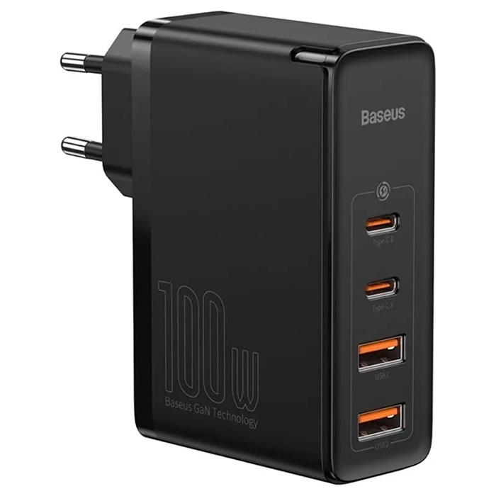 Baseus GaN2 Pro 100W PD 2C+2U Quick Charger Macbook Ultra Hızlı Şarj Aleti +100w PD Kablo