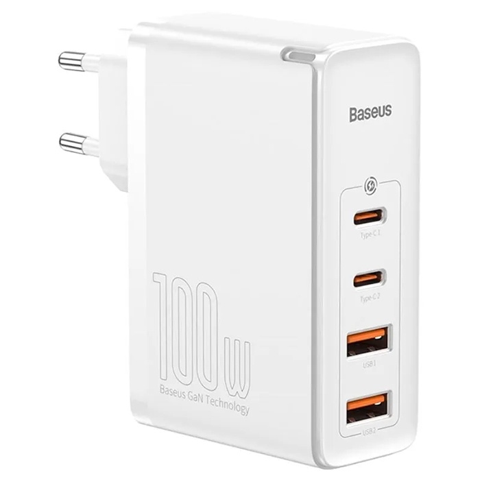 Baseus GaN2 Pro 100W PD 2C+2U Quick Charger Macbook Ultra Hızlı Şarj Aleti +100w PD Kablo