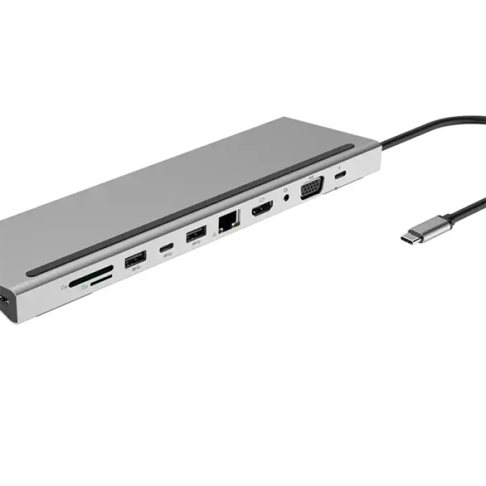 Universal 11 in 1 Masaüstü Standlı Çoğaltıcı Adaptör Çevirici Hub