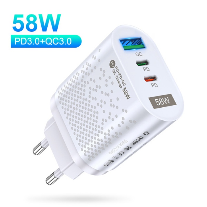 USLİON PD 58W USB + Type-c Hızlı Şarj Başlığı