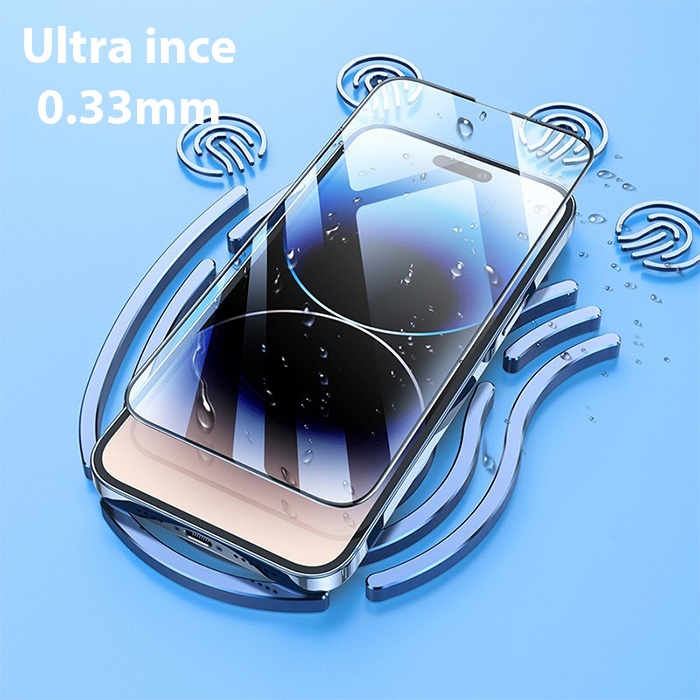 Hoco iPhone 14 Pro Full Koruma Ultra Thin Tempered Ekran Koruyucu