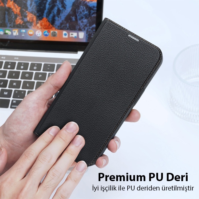 Dux Ducis iPhone 14-13 6.1 Kılıf Skin X2 Series PU Deri Manyetik Kapaklı Kılıf Magnetic Folio Case