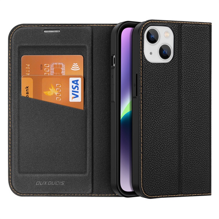 Dux Ducis iPhone 14 Plus 6.7 Kılıf Skin X2 Series PU Deri Manyetik Kapaklı Kılıf Magnetic Folio Case