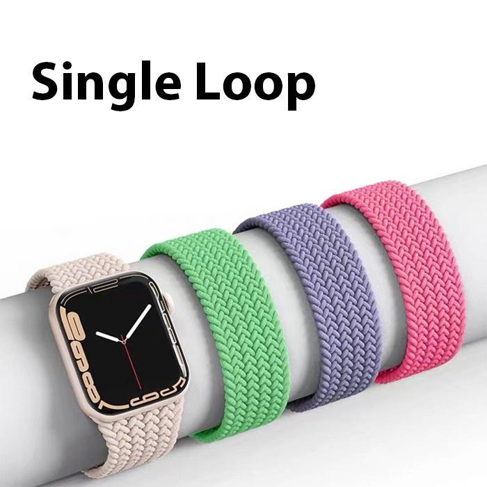 Apple Watch 7-8 41mm 6-5-4 40mm Single loop Plastik Kayış Kordon 3-2-1 38mm