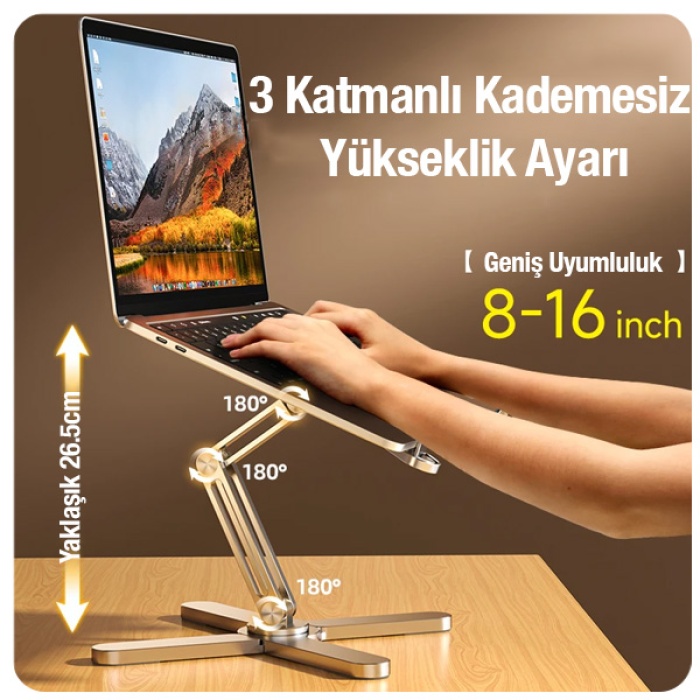 MC N86 Katlanabilir 360° Dönebilen Masaüstü Laptop Standı