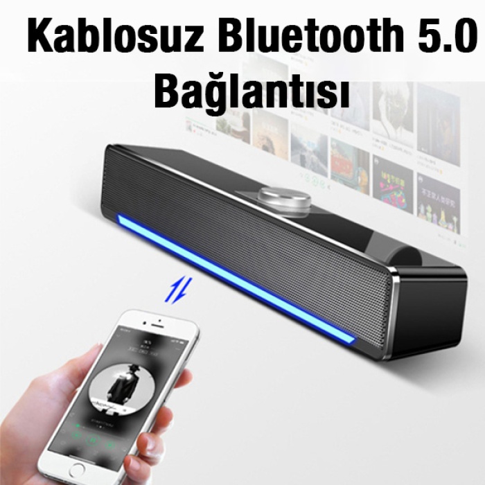 MC V196 Taşınabilir Masaüstü Bluetooth Hoparlör Subwoofer