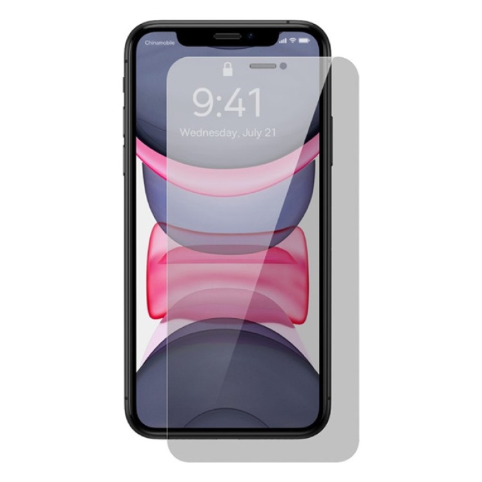 Baseus Crystal Privacy 0.3mm iPhone 11 - XR Tempered Ekran Koruyucu 2 Adet Set