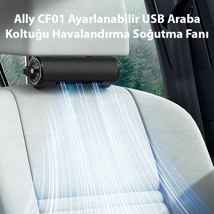 CF01 Ayarlanabilir USB Araba Koltuğu Havalandırma Soğutma Fanı