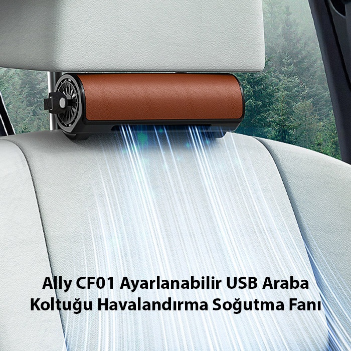 CF01 Ayarlanabilir USB Araba Koltuğu Havalandırma Soğutma Fanı