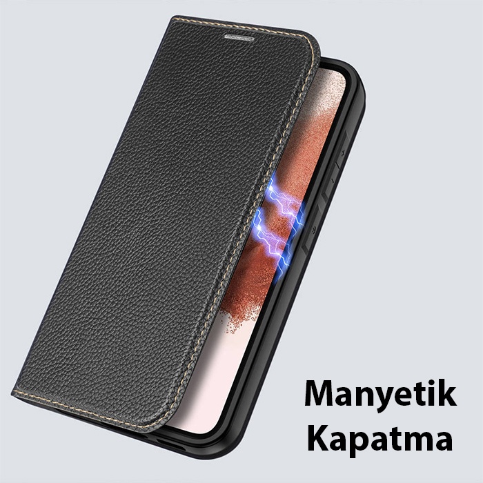 Dux Ducis SM Galaxy S23 Plus Kılıf Skin X2 Series Magnetic PU Deri Manyetik Kapaklı Kılıf