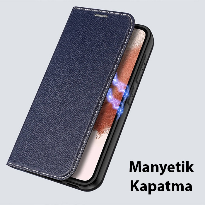 Dux Ducis SM Galaxy S23 Plus Kılıf Skin X2 Series Magnetic PU Deri Manyetik Kapaklı Kılıf